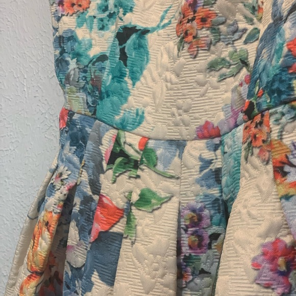Cynthia Rowley Anthropologie Strapless Quilted Floral Tea Dress with Pockets New - Picture 9 of 16